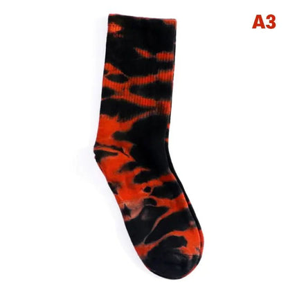 Women Tie-dye Middle Tube Socks - Jaazi Intl