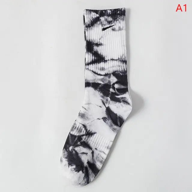 Women Tie-dye Middle Tube Socks - Jaazi Intl