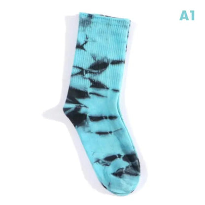 Women Tie-dye Middle Tube Socks - Jaazi Intl