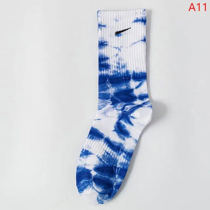 Women Tie-dye Middle Tube Socks - Jaazi Intl