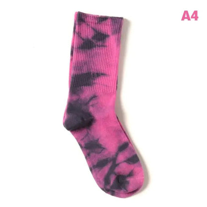 Women Tie-dye Middle Tube Socks - Jaazi Intl