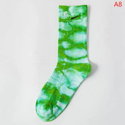 Women Tie-dye Middle Tube Socks - Jaazi Intl