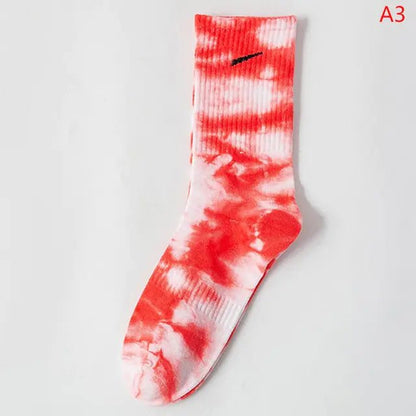 Women Tie-dye Middle Tube Socks - Jaazi Intl