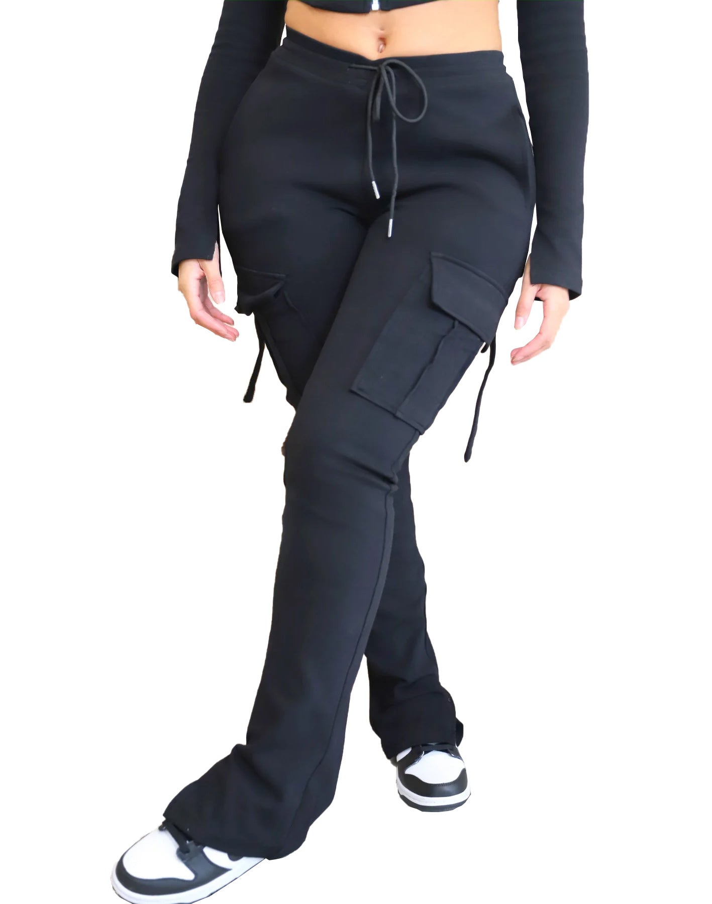 Women's Casual Tight Sportswear Multi-pocket Overalls With Coat And Cap Suit Pants - Jaazi Intl