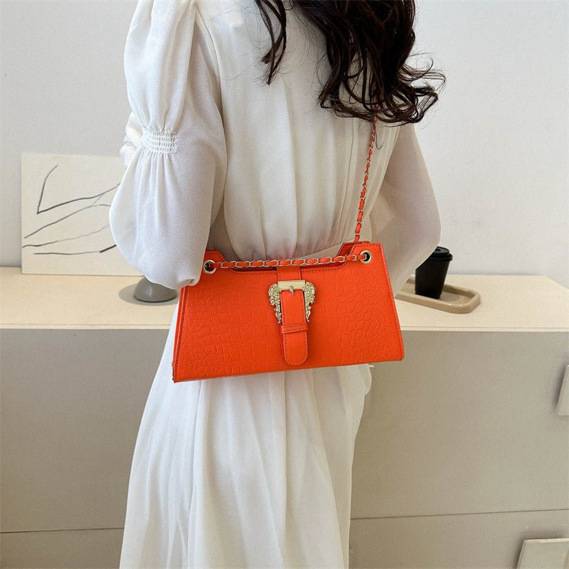 Women's Fashion Simple Chain Fashion Bag Shoulder Bag Casual Trend Crossbody Small Square Bag - Jaazi Intl