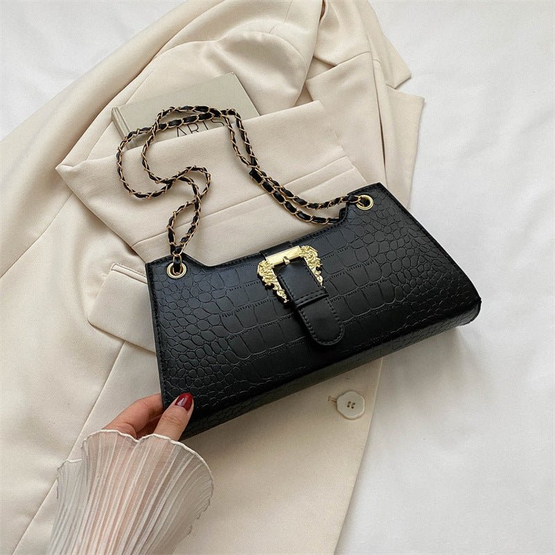 Women's Fashion Simple Chain Fashion Bag Shoulder Bag Casual Trend Crossbody Small Square Bag - Jaazi Intl