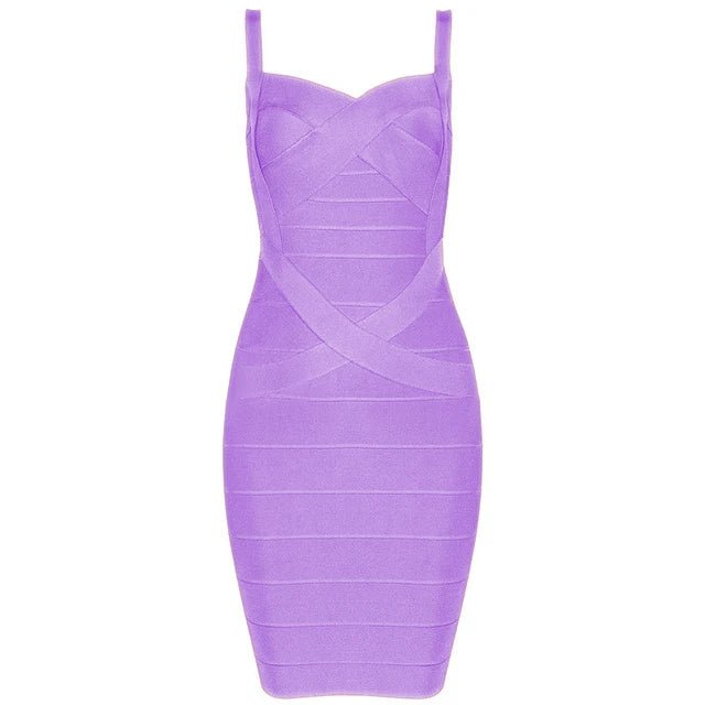 Women'S Sexy Bandage Dresses Christmas Autumn Sleeveless Spaghetti Belt Stretching Fitness Club Party Dress Mini Bodyconvestodos - Jaazi Intl