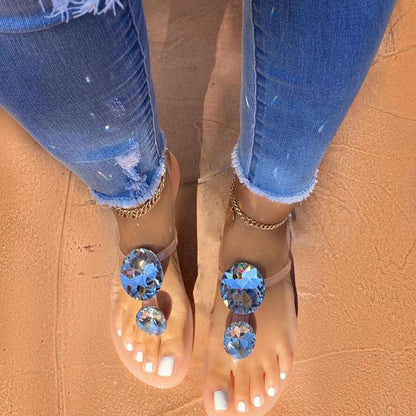 Women's Summer Plastic Rhinestone Sandal Slippers - Jaazi Intl