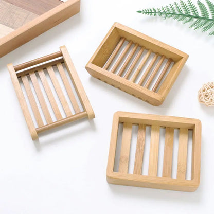 Wooden Bamboo Soap Dish - Jaazi Intl