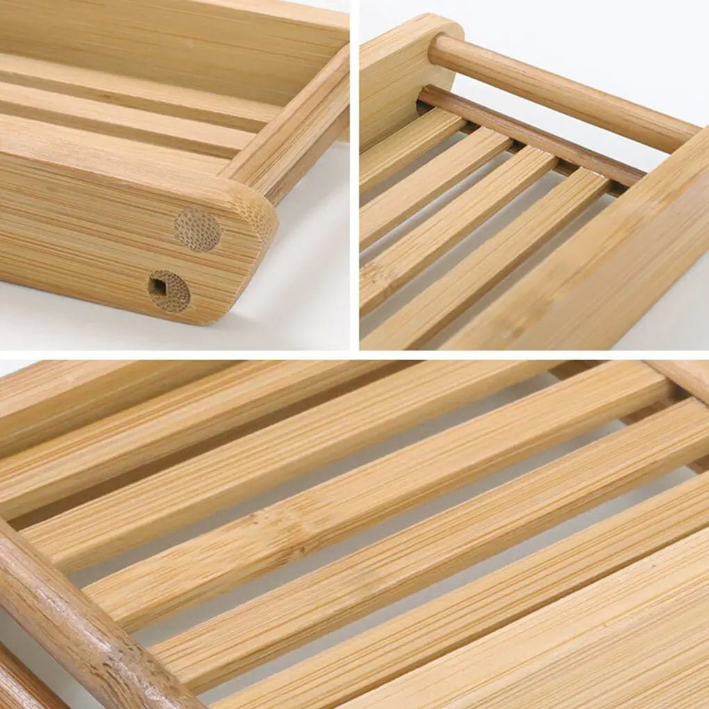 Wooden Bamboo Soap Dish - Jaazi Intl