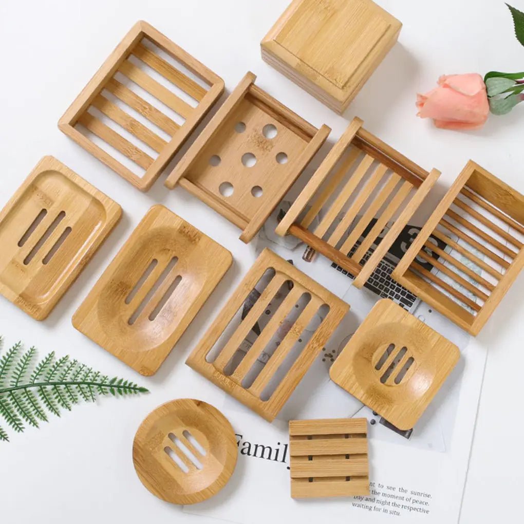 Wooden Bamboo Soap Dish - Jaazi Intl