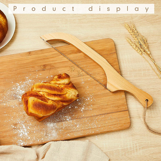 Wooden Bread Slicing Knife With Serrated Teeth - Jaazi Intl