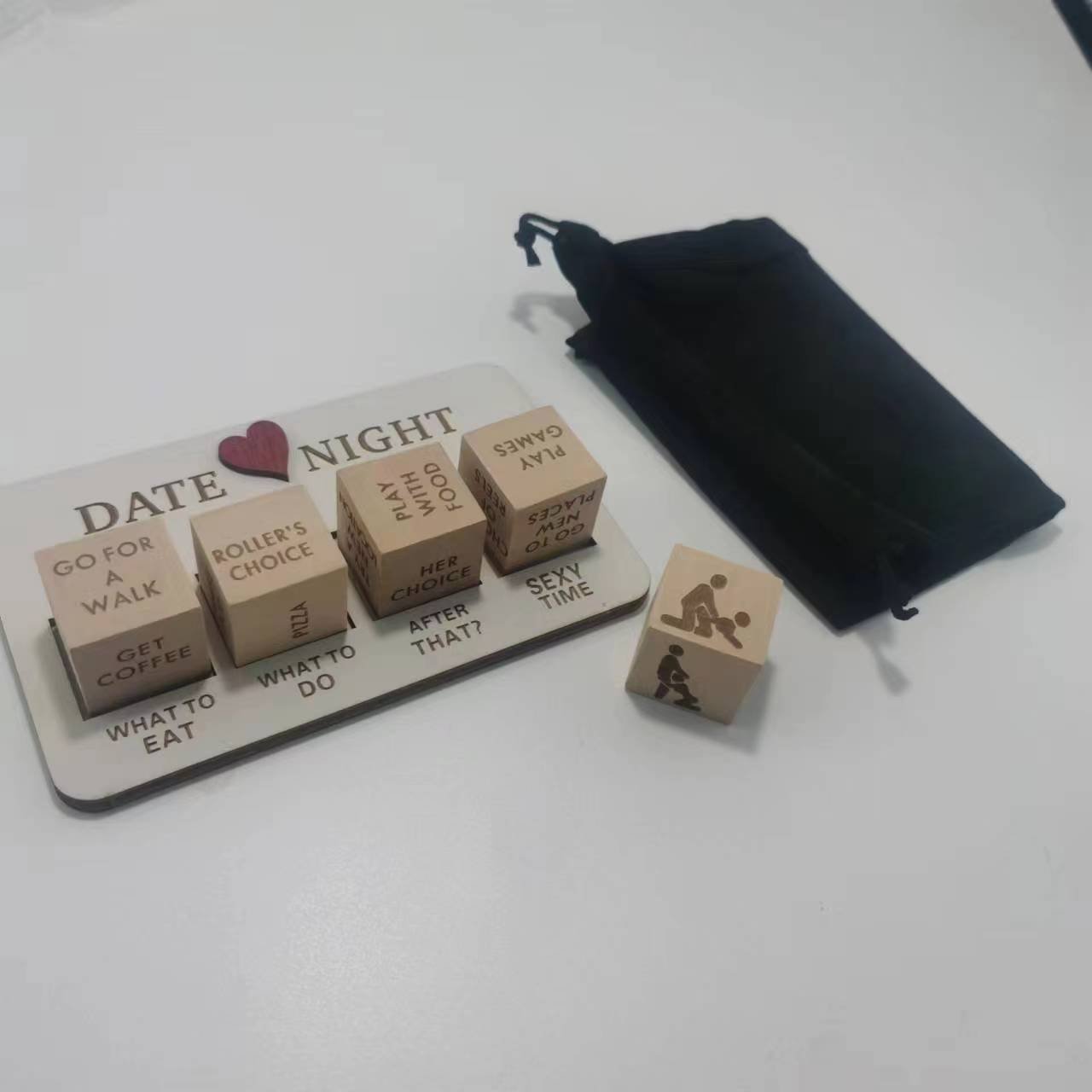 Wooden Date Night Dice Wooden Date Night Ideas Game Dice Romantic Couple Date Night Game Action Decision Dice Games For Couple - Jaazi Intl