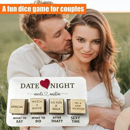 Wooden Date Night Dice Wooden Date Night Ideas Game Dice Romantic Couple Date Night Game Action Decision Dice Games For Couple - Jaazi Intl