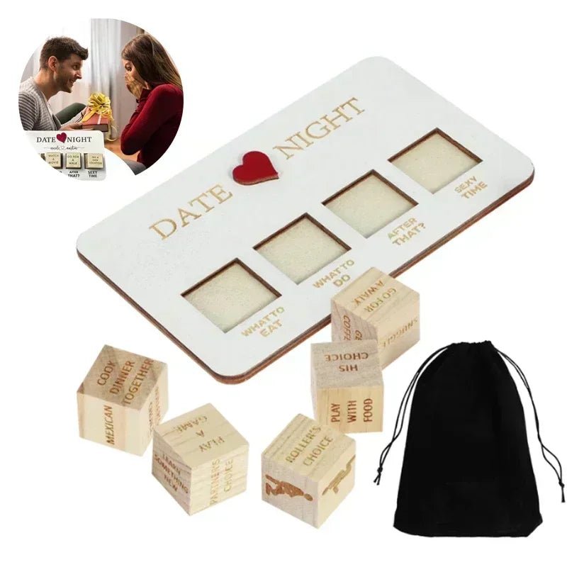 Wooden Date Night Dice Wooden Date Night Ideas Game Dice Romantic Couple Date Night Game Action Decision Dice Games For Couple - Jaazi Intl