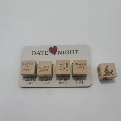 Wooden Date Night Dice Wooden Date Night Ideas Game Dice Romantic Couple Date Night Game Action Decision Dice Games For Couple - Jaazi Intl