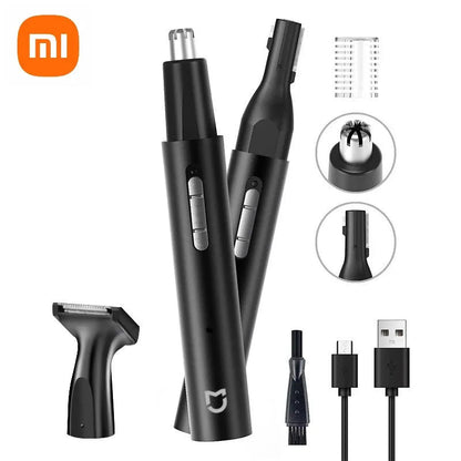 Xiaomi Mijia Electric Nose Ear Hair Trimmer for Men Painless Rechargeable Sideburns Eyebrows Beard 3 in 1 Hair Clipper Shaver - Jaazi Intl