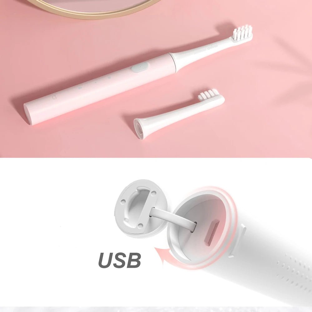 Xiaomi Mijia T100 Sonic Electric Toothbrush Cordless USB Rechargeable Toothbrush Waterproof Ultrasonic Automatic Tooth Brush - Jaazi Intl