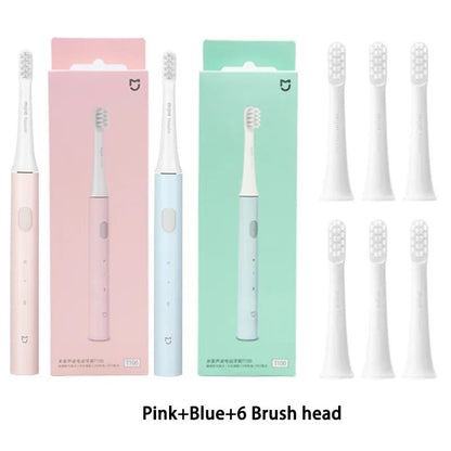 Xiaomi Mijia T100 Sonic Electric Toothbrush Mi Smart Tooth Brush Colorful USB Rechargeable IPX7 Waterproof For Toothbrushes head - Jaazi Intl