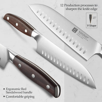 XINZUO 3PCS Kitchen Knife Set Utility Chef Knife High Carbon Germany 1.4116 Stainless Steel Kitchen Knives Sets Kitchen Tools - Jaazi Intl