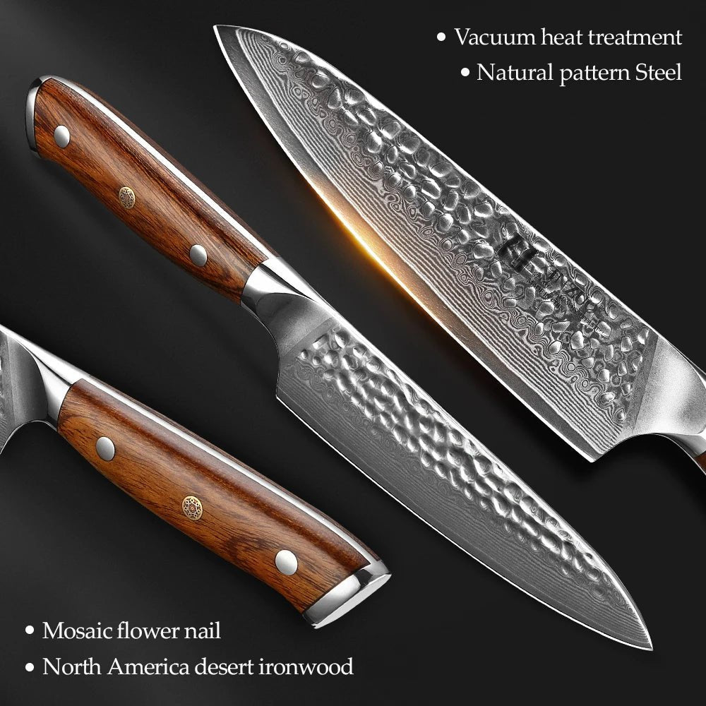 XINZUO 5" Utility Knife 67 Layers VG10 Damascus Stainless Steel Japan Chef Knife Kitchen Cook Knives Best Quality - Jaazi Intl