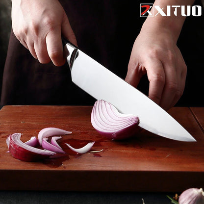 XITUO Kitchen Knife Set 1-5 PC Mirror Light Stainless Steel Blade Sharp Santoku Chef Knife Utility Paring Knives Cooking Tools - Jaazi Intl