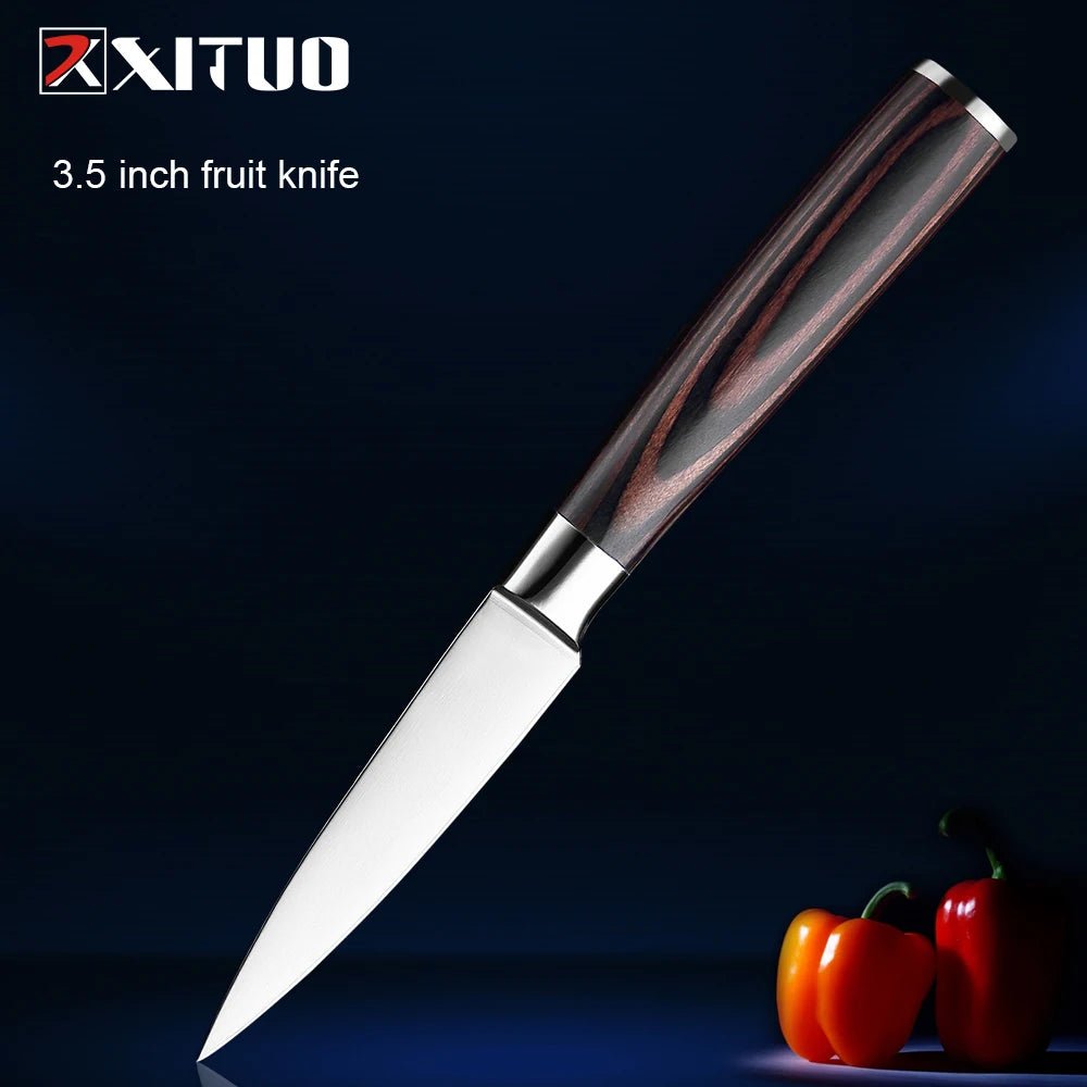 XITUO Kitchen Knife Set 1-5 PC Mirror Light Stainless Steel Blade Sharp Santoku Chef Knife Utility Paring Knives Cooking Tools - Jaazi Intl