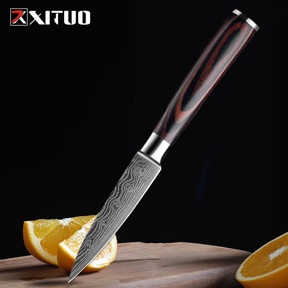 XITUO Kitchen Knives set 1-10PCS Chef knife High Carbon Stainless Steel Santoku knife Sharp Cleaver Slicing Knife Best Choice - Jaazi Intl