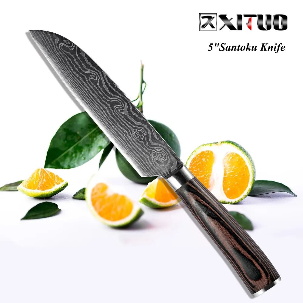 XITUO Professional Chef Knife High Carbon Stainless Steel Kitchen Knife Chef's Knife Sharp Blade Utility Cooking Slicing Knife - Jaazi Intl