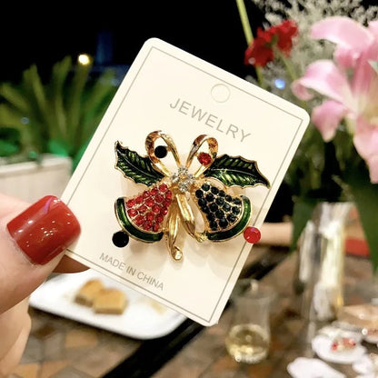 Xmas Enamel Brooch Snowman Santa Claus Tree Wreath Metal Pins Fashion Jewelry Gift For Women Merry Christmas Decor Gifts - Jaazi Intl