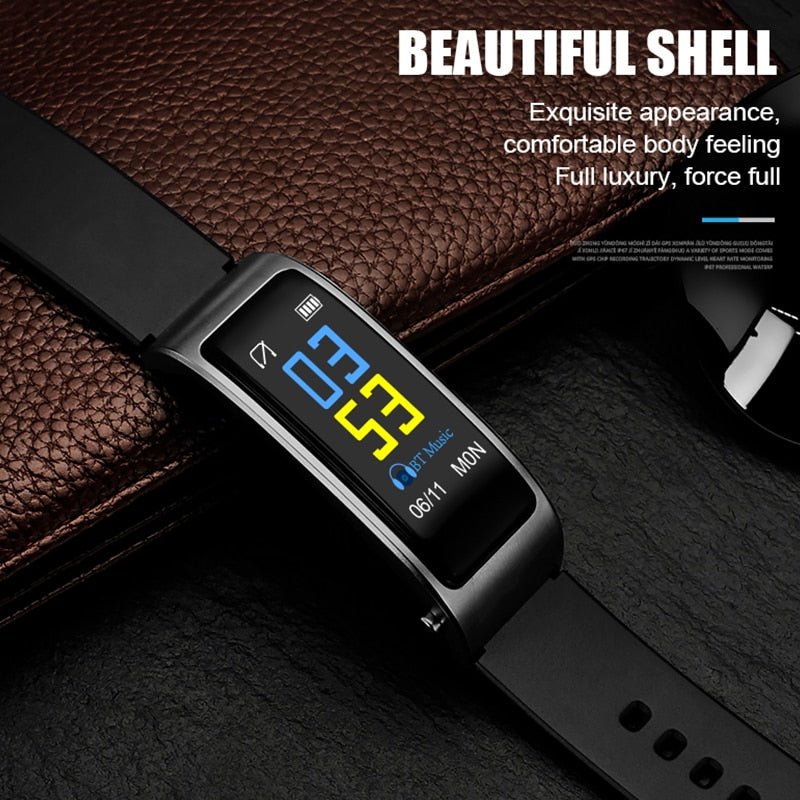 Y3 PLUS Bluetooth Headset Smart Bracelet 2 in 1 watch with earbuds Wristband health monitoring Sports Earphone and Mic - Jaazi Intl