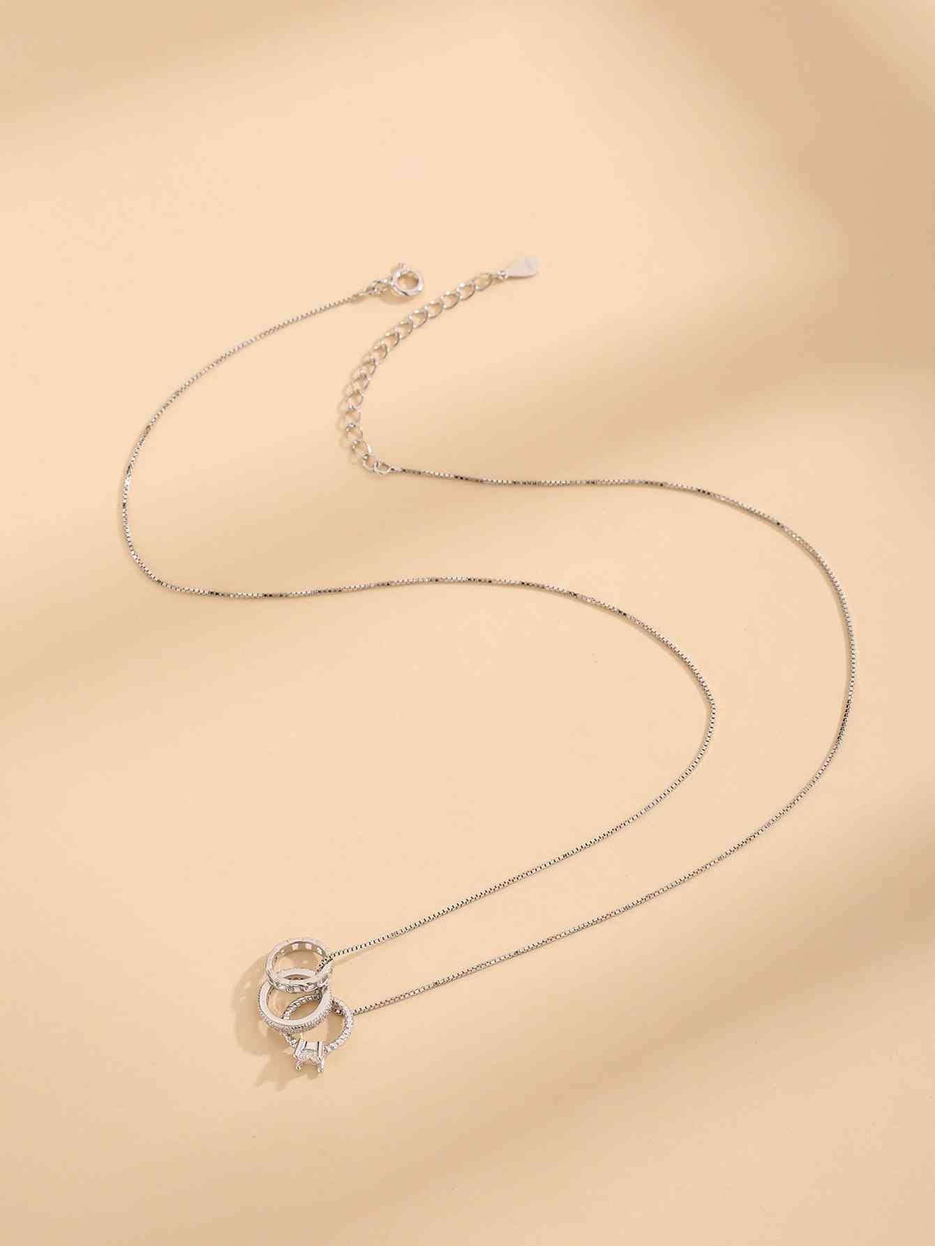 Zircon 925 Sterling Silver Necklace - Jaazi Intl