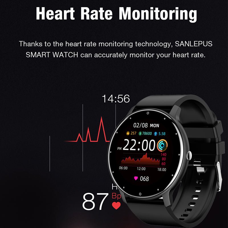 ZL02 Smart Bracelet Heart Rate Blood Pressure Blood Oxygen Monitoring Sports Pedometer Watch - Jaazi Intl