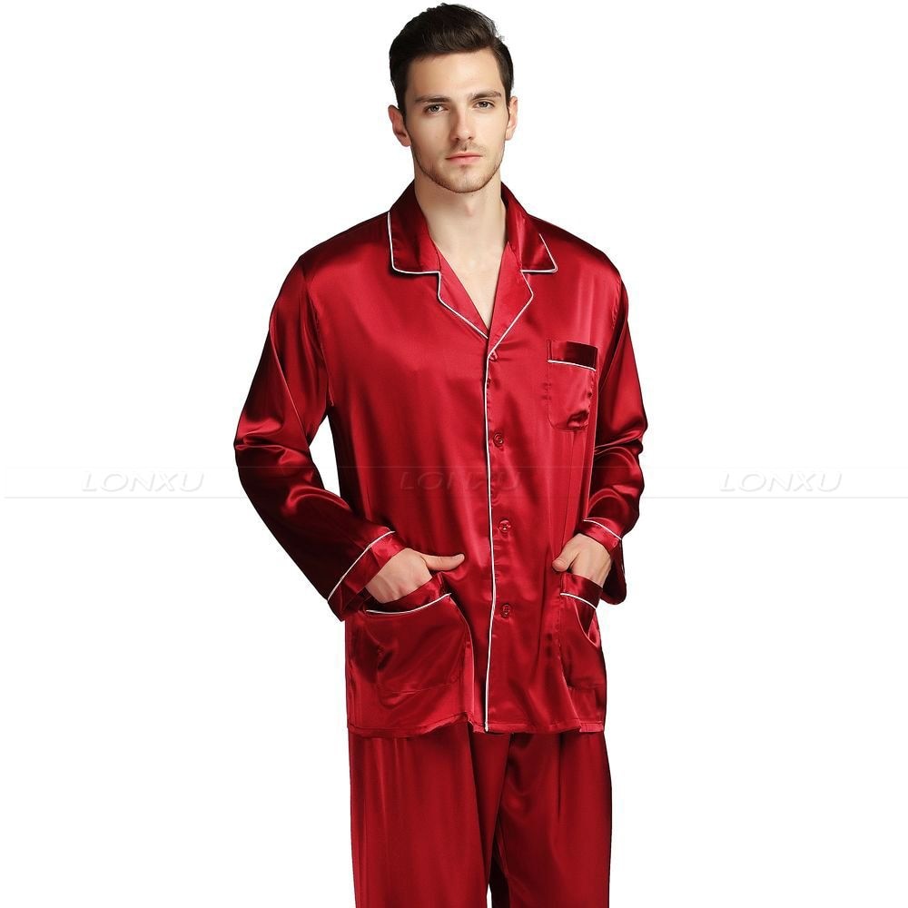 Herren-Nachtwäsche-Pyjama-Set