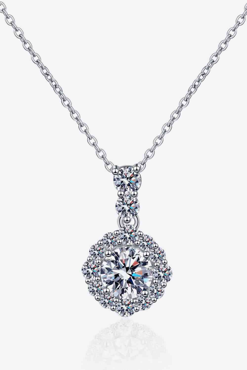 1 Carat Moissanite 925 Sterling Silver Necklace - Jaazi Intl