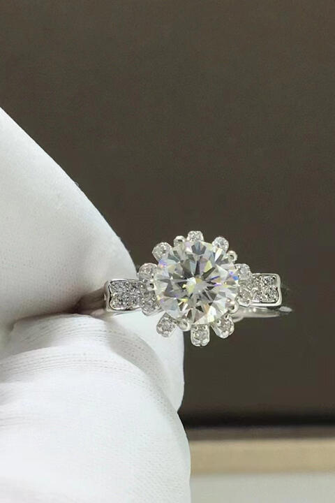 1 Carat Moissanite 925 Sterling Silver Ring - Jaazi Intl