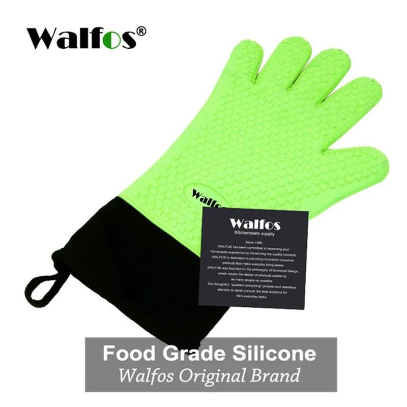 1 Piece Long Silicone Kitchen Gloves-BBQ Grill Gloves Heat Resistant Cooking Gloves For Grilling Microwave Oven Mitts Gloves - Jaazi Intl