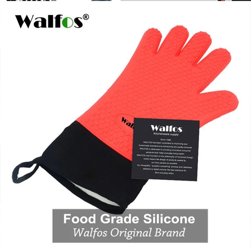 1 Piece Long Silicone Kitchen Gloves-BBQ Grill Gloves Heat Resistant Cooking Gloves For Grilling Microwave Oven Mitts Gloves - Jaazi Intl