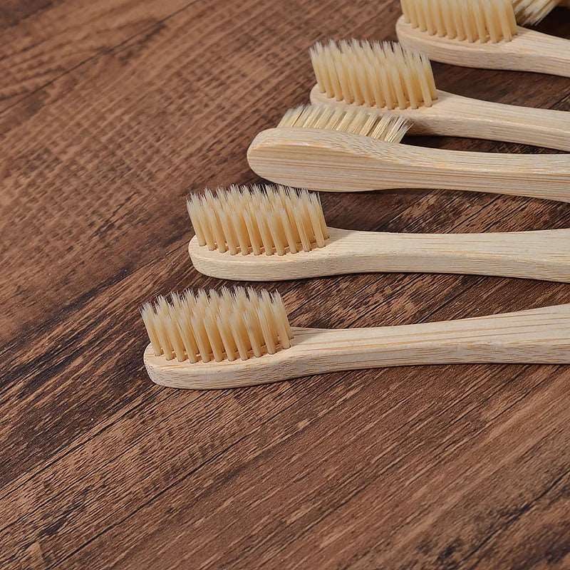 10-Pack Toothbrushes Suits Adults and kids Soft Bristles Bamboo Toothbrush eco friendly tooth brush nylon Bamboo Toothbrush - Jaazi Intl