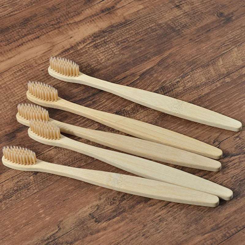 10-Pack Toothbrushes Suits Adults and kids Soft Bristles Bamboo Toothbrush eco friendly tooth brush nylon Bamboo Toothbrush - Jaazi Intl