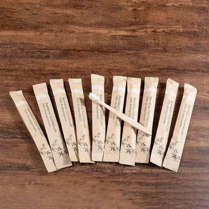 10 Piece Soft Bristles Bamboo Toothbrush Eco Friendly Vegan Tooth Brush Escova De Dente Cepillo De Dientes Bambu Brosse A Dent - Jaazi Intl