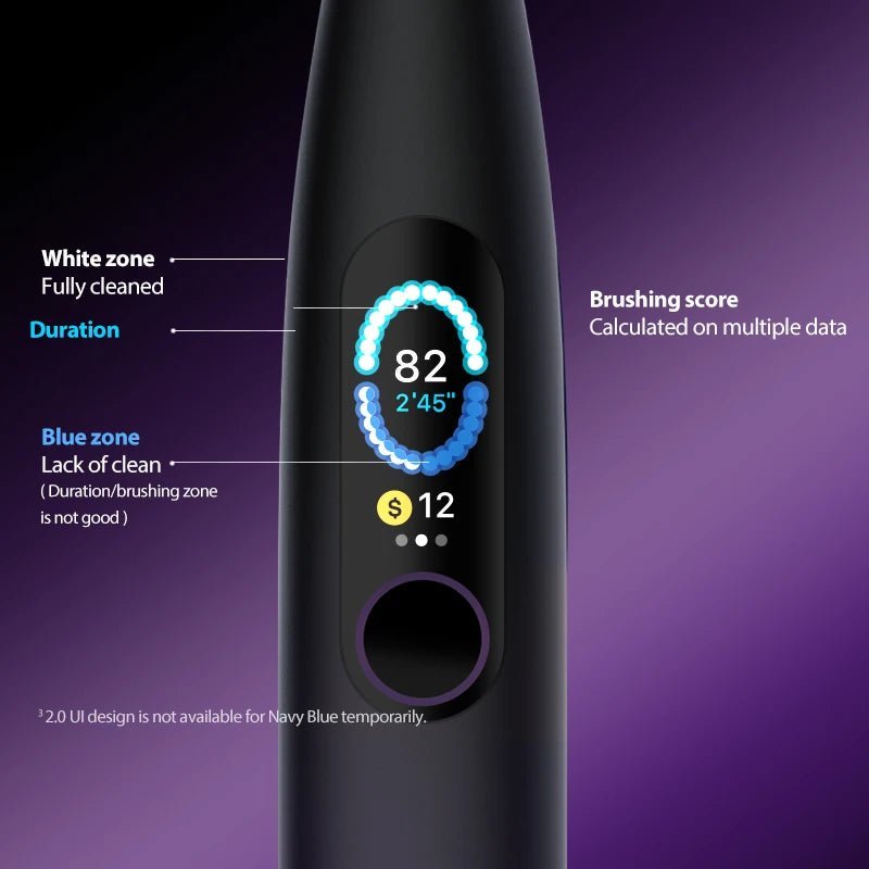 100% Original Oclean X Pro Sonic Electric Toothbrush IPX7 Waterproof Tooth Brush 4 Brushing Modes Rechargeable Touch Screen - Jaazi Intl