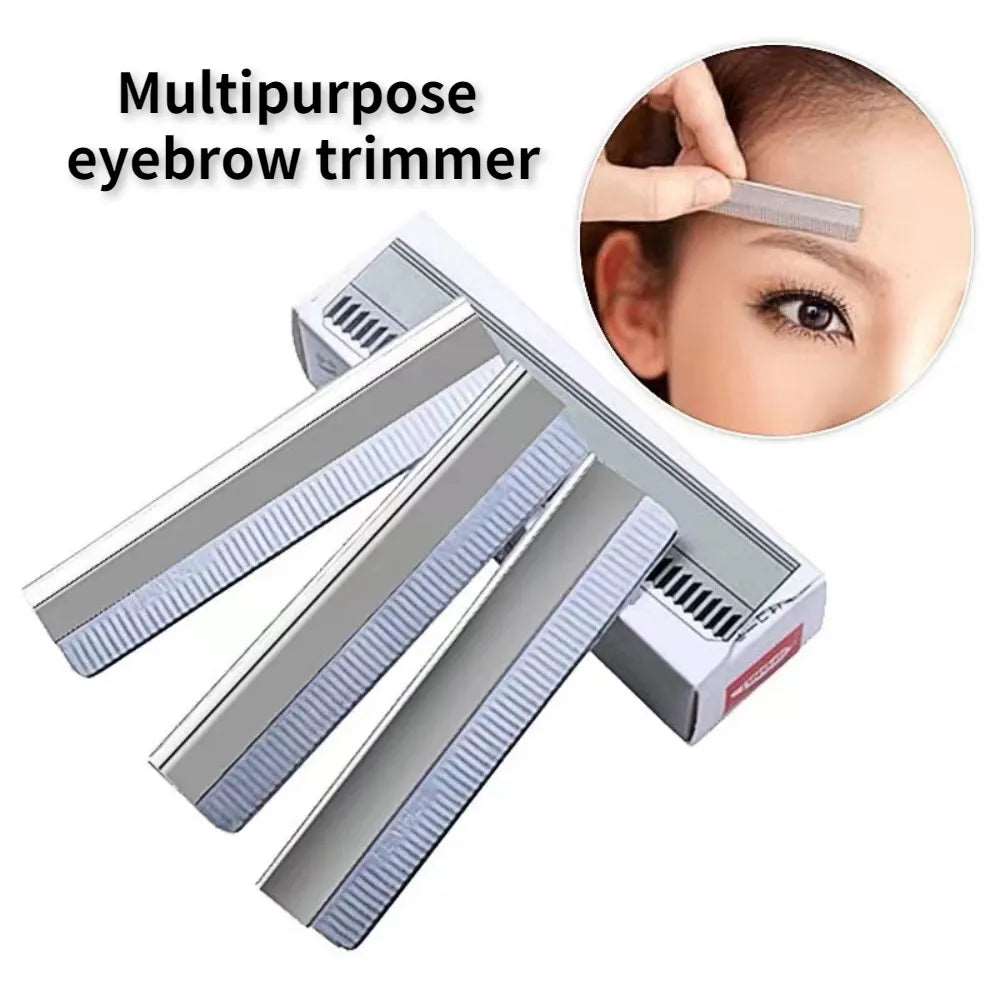 100Pcs/Lot Professional Hair Cutting Razor Eyebrow Trimming Knife Stainless Steel Multi-function Sharp Feather Blade Makeup Tool - Jaazi Intl