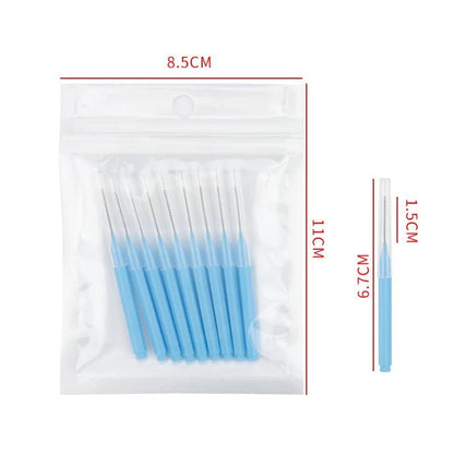 10Pcs Cleaner Interdental Brush Dental Floss Brushes Braces Light Tooth Picks Flossers Picks Eyelash Brush Beauty Tool Brush - Jaazi Intl