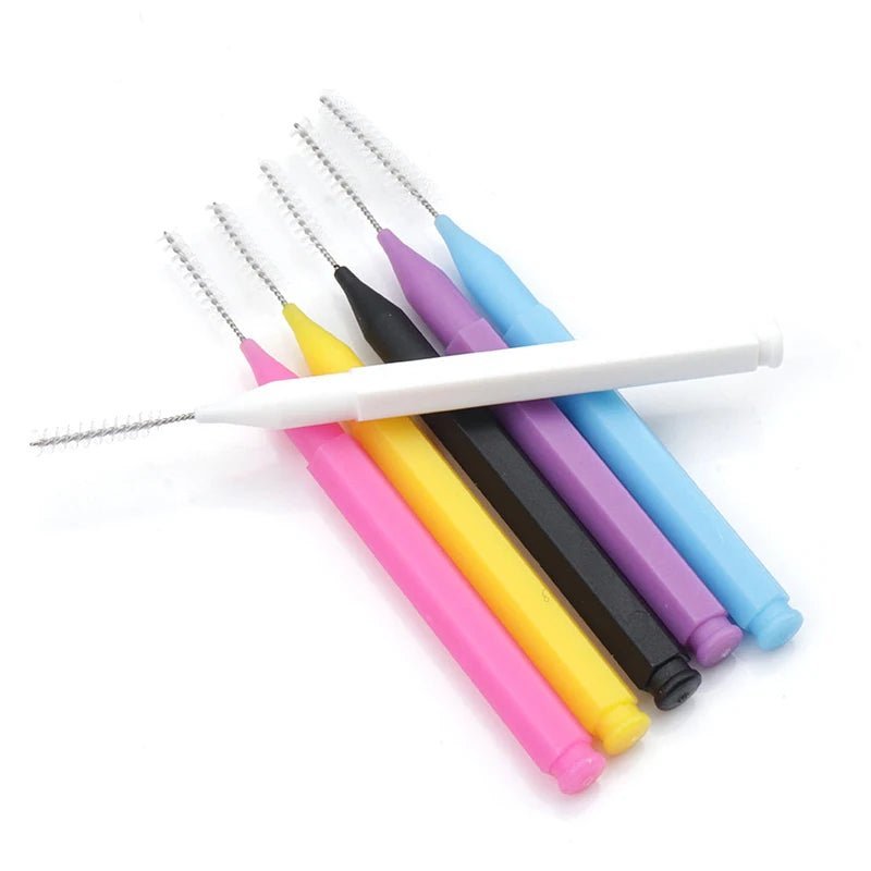 10Pcs Cleaner Interdental Brush Dental Floss Brushes Braces Light Tooth Picks Flossers Picks Eyelash Brush Beauty Tool Brush - Jaazi Intl