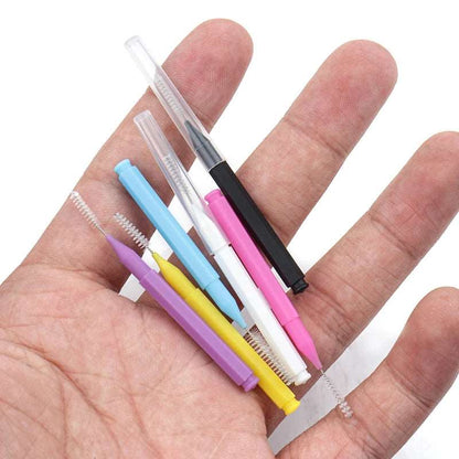 10Pcs Cleaner Interdental Brush Dental Floss Brushes Braces Light Tooth Picks Flossers Picks Eyelash Brush Beauty Tool Brush - Jaazi Intl