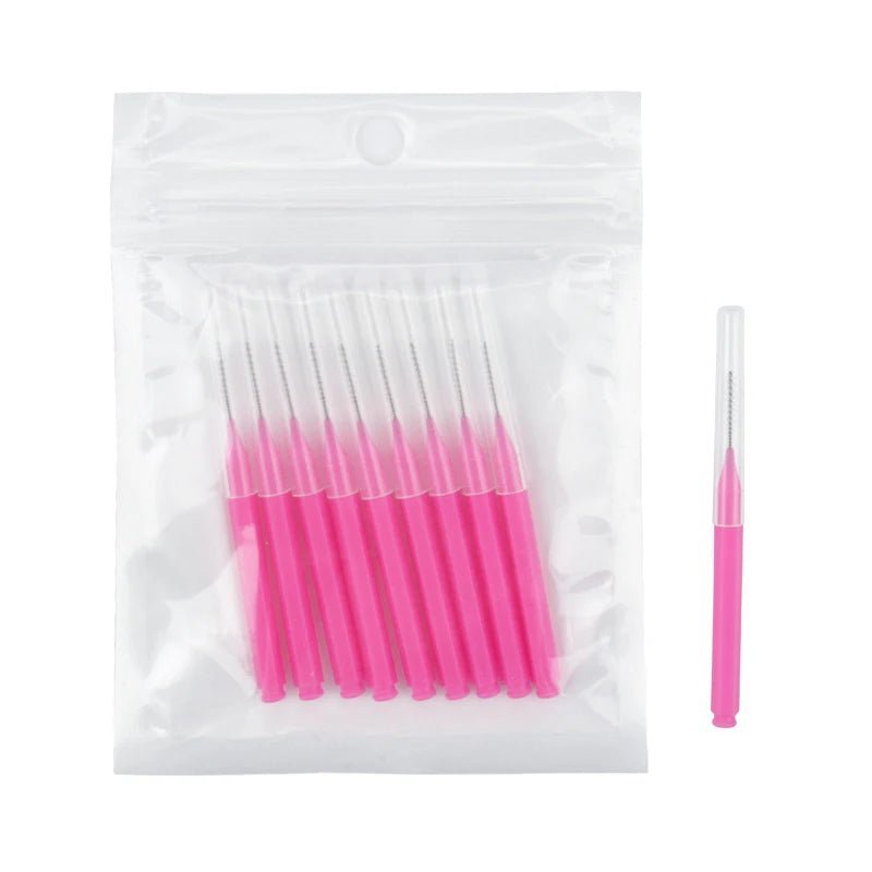 10Pcs Cleaner Interdental Brush Dental Floss Brushes Braces Light Tooth Picks Flossers Picks Eyelash Brush Beauty Tool Brush - Jaazi Intl