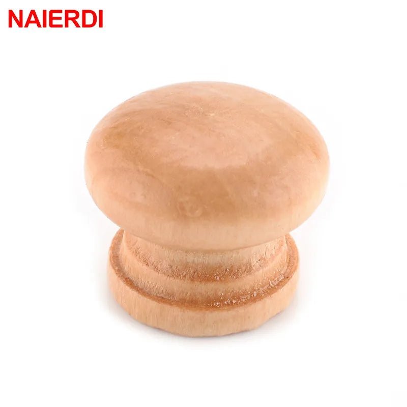 10pcs NAIERDI Handles 2.5X2CM Natural Wooden Cabinet Drawer Wardrobe Knobs Door Pull Kitchen Handle Furniture Hardware - Jaazi Intl