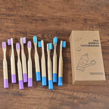 10Pcs Toothbrush Children DuPont Tooth Brush Bristles Eco Biodegradable Bamboo Toothbrush Oral Care Toothbrush Child Toothbrush - Jaazi Intl