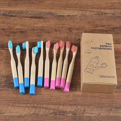 10Pcs Toothbrush Children DuPont Tooth Brush Bristles Eco Biodegradable Bamboo Toothbrush Oral Care Toothbrush Child Toothbrush - Jaazi Intl